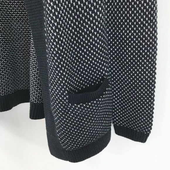 Lands' End Open Front Knit Cardigan Women's Small Pockets Cotton Acrylic Winter - Picture 2 of 11